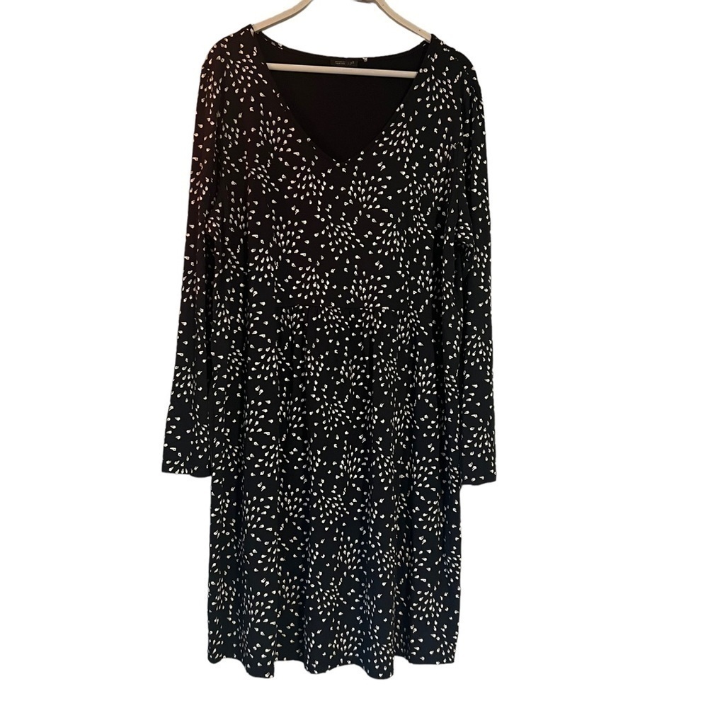 J. JILL black cream shift dress large